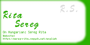 rita sereg business card